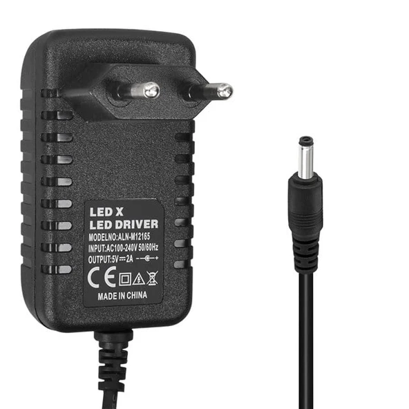 Powermaster PM-31667 5 Volt - 2 Amper 3.5*1.35 Mm Uçlu Plastik Kasa Priz Tipi Adaptör (Android Box İçin) ürün görseli 1