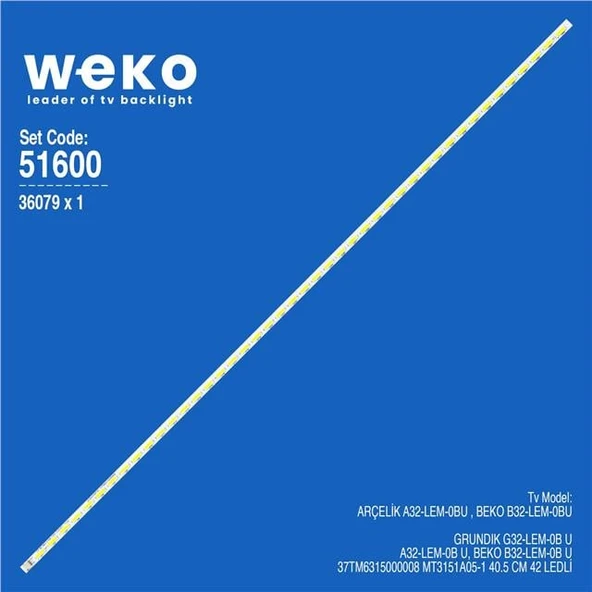 Beko B32LEM0BU 32'' 1 Adet Tv Led Bar (Tvnizi açıp içindeki led barla birebir aynısı olduğunu görmeden almayınız. Sonrasında iade ALMAMAKTAYIZ.) ürün görseli 1