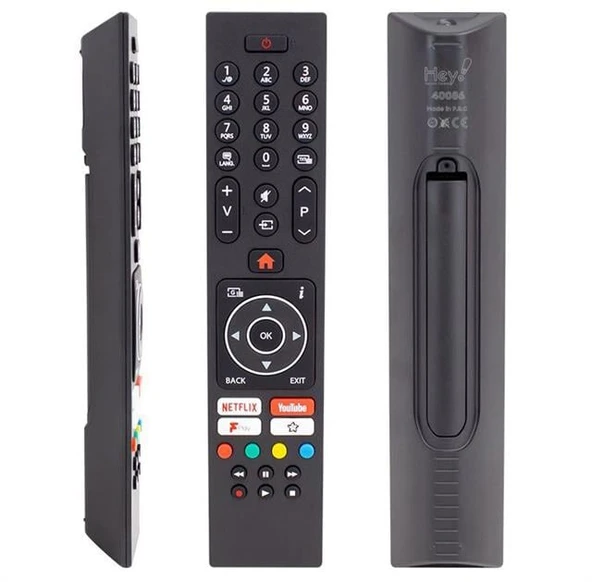 Vestel 49UD8200 - 55UD8450 / Finlux 32FFI5760 Netflix-Youtube-Play Tuşlu Lcd-Led Tv Kumanda (RC43137-30101403) ürün görseli 1