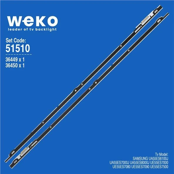Samsung UA55ES6100J 55'' 2 Adet Tv Led Bar (Tvnizi açıp içindeki led barla birebir aynısı olduğunu görmeden almayınız. Sonrasında iade ALMAMAKTAYIZ.) ürün görseli 1