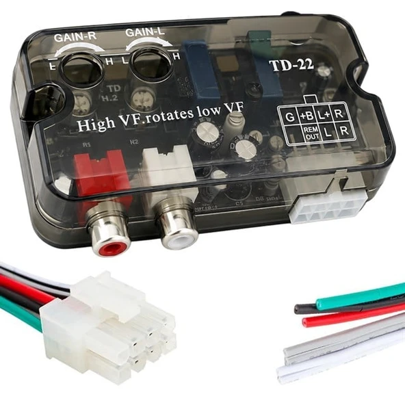 Magicvoice TD-22 Ayarlı Oto Deck Anfi Çevirici Remote Çıkışlı Gecikmeli High-Low Ses Dönüştürücü ürün görseli 1