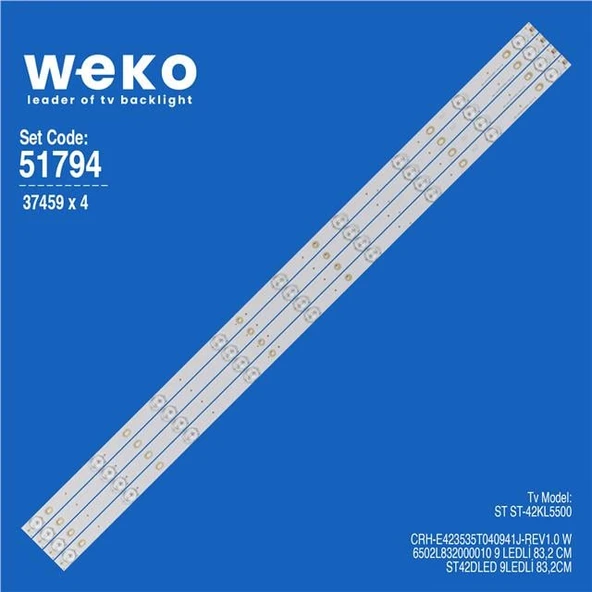 Setec ST-42KL5500 42'' 4 Adet Tv Led Bar (Tvnizi açıp içindeki led barla birebir aynısı olduğunu görmeden almayınız. Sonrasında iade ALMAMAKTAYIZ.) ürün görseli 1