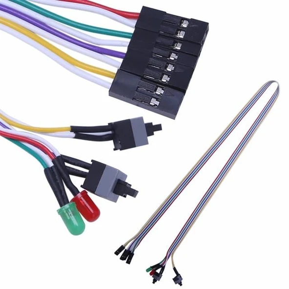 Powermaster PM-14367 Bilgisayar PC Kasa Kablosu 65Cm (Power Led, HDD Led, Reset SW, Power SW) ürün görseli 1