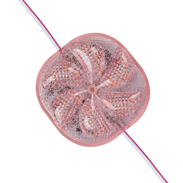 Powermaster PM-14701 12 Volt 3 Watt Pembe Yanıp Sönen Çakar 6565-2835 Modül Led 65X65x12mm ürün görseli 1