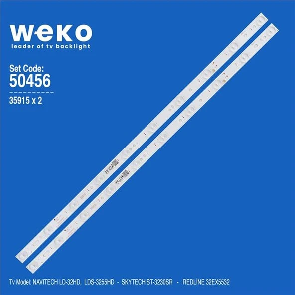 Wkset-5456 35915X2 Zdcx32d10-Zc21f-02 Cx315m09 303Cx320035  2 Adet Led Bar (Tvnizi açıp içindeki led barla birebir aynısı olduğunu görmeden almayınız. Sonrasında iade ALMAMAKTAYIZ.) ürün görseli 1