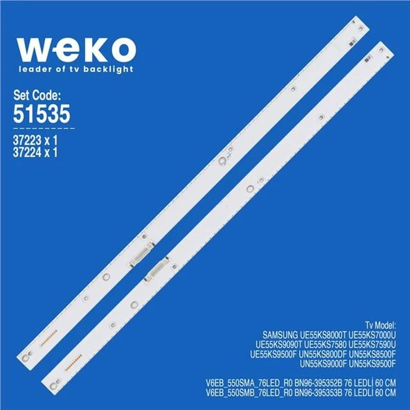 Samsung UE55KS7590U 55'' 2 Adet Tv Led Bar (Tvnizi açıp içindeki led barla birebir aynısı olduğunu görmeden almayınız. Sonrasında iade ALMAMAKTAYIZ.) ürün görseli 1