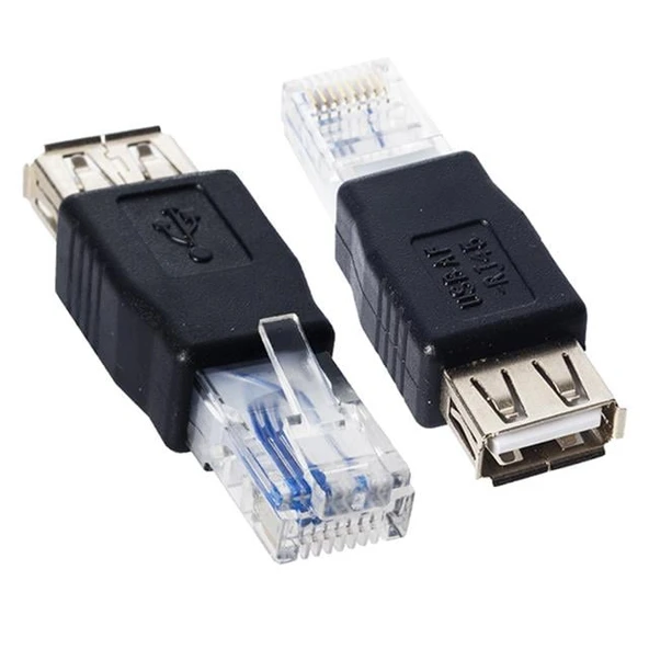 Powermaster RJ 45 Erkek Usb A Dişi Ethernet Çevirici Jack ürün görseli 1