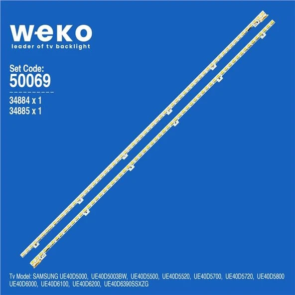 Samsung UE40D5003BW 40'' İnç 2 Adet Tv Led Bar (Tvnizi açıp içindeki led barla birebir aynısı olduğunu görmeden almayınız. Sonrasında iade ALMAMAKTAYIZ.) ürün görseli 1