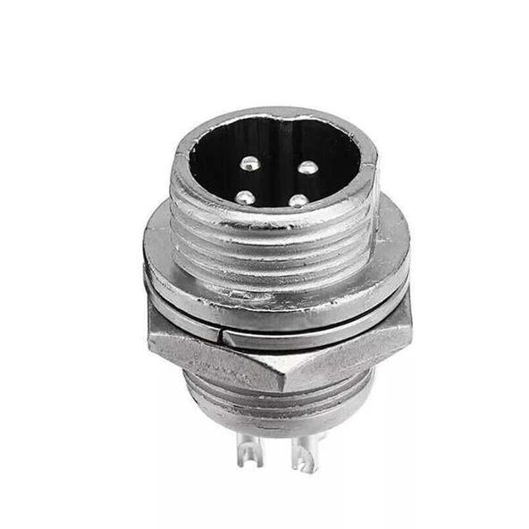 Powermaster PM-18660 4 Pinli 12Mm Erkek Mayk Fiş (M12 - GX12) ürün görseli 1
