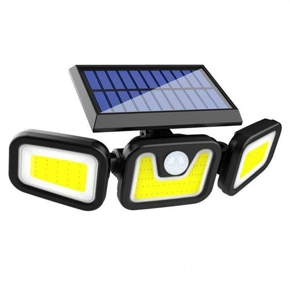 Powermaster MX-1725B Sensörlü 3 Modlu 90 Cob Ledli Solar Aydınlatmalı Duvar Lambası ürün görseli 1