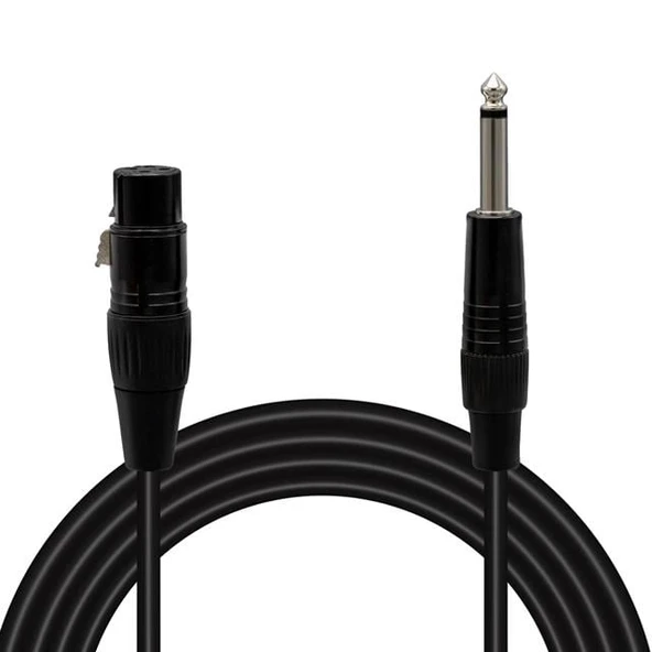 Magicvoice LD379 XLR Canon Dişi - 6.3 Mm Mono Erkek 1 Metre Kablo ürün görseli 1