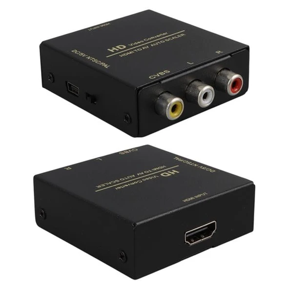 Powermaster PM-33523 HDMI TO RCA AV NTSC/PAL Görüntü Dönüştürücü Çevirici Adaptör Metal Kasa ürün görseli 1
