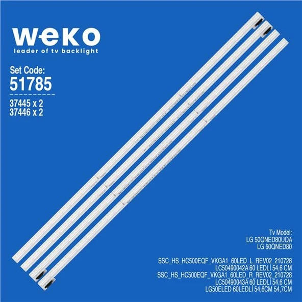 LG 75QNED80SQA 75'' 4 Adet Tv Led Bar (Tvnizi açıp içindeki led barla birebir aynısı olduğunu görmeden almayınız. Sonrasında iade ALMAMAKTAYIZ.) ürün görseli 1