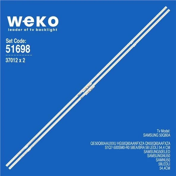Samsung HG50Q60AANFXZA 50'' 2  Adet Tv Led Bar (Tvnizi açıp içindeki led barla birebir aynısı olduğunu görmeden almayınız. Sonrasında iade ALMAMAKTAYIZ.) ürün görseli 1