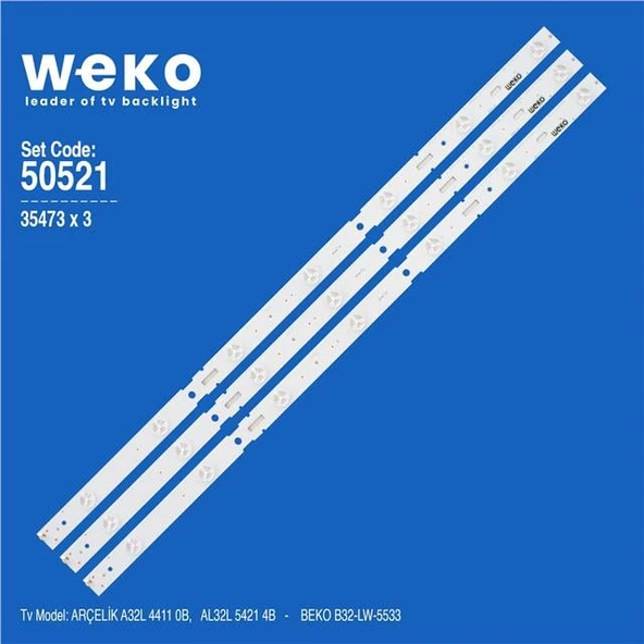Beko B32-LW-5533 32'' İnç 3 Adet Tv Led Bar (Tvnizi açıp içindeki led barla birebir aynısı olduğunu görmeden almayınız. Sonrasında iade ALMAMAKTAYIZ.) ürün görseli 1