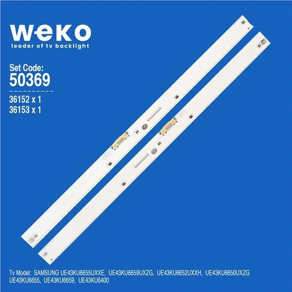 Samsung UE43KU6655UXXE 43'' İnç 2 Adet Tv Led Bar (Tvnizi açıp içindeki led barla birebir aynısı olduğunu görmeden almayınız. Sonrasında iade ALMAMAKTAYIZ.) ürün görseli 1