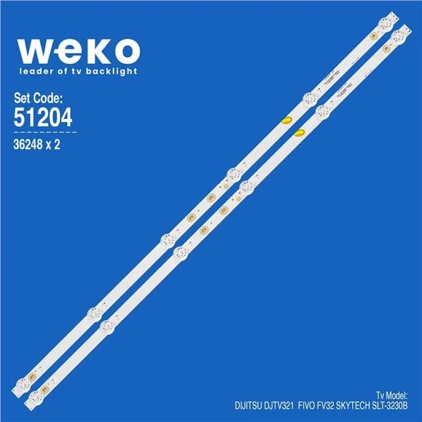 Dijitsu DJTV321 32'' 2 Adet Tv Led Bar (Tvnizi açıp içindeki led barla birebir aynısı olduğunu görmeden almayınız. Sonrasında iade ALMAMAKTAYIZ.) ürün görseli 1