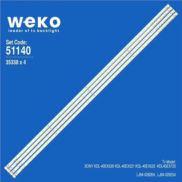 Sony KDL-40EX525 40'' 4 Adet Tv Led Bar (Tvnizi açıp içindeki led barla birebir aynısı olduğunu görmeden almayınız. Sonrasında iade ALMAMAKTAYIZ.) ürün görseli 1
