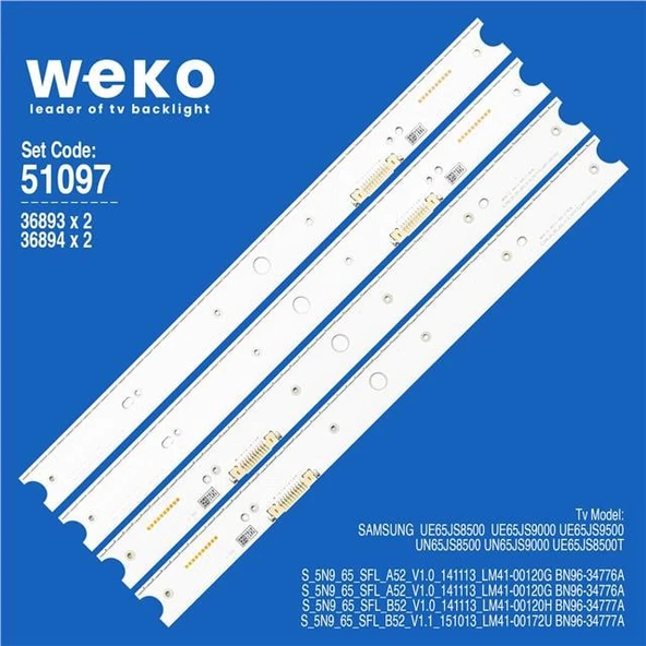 Samsung UE65JS8500T 65'' 4 Adet Tv Led Bar (Tvnizi açıp içindeki led barla birebir aynısı olduğunu görmeden almayınız. Sonrasında iade ALMAMAKTAYIZ.) ürün görseli 1