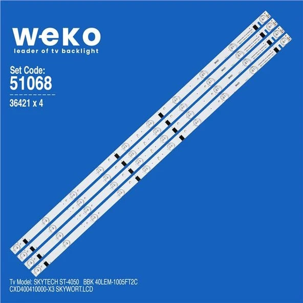 Skytech ST-4050 40'' 4 Adet Tv Led Bar (Tvnizi açıp içindeki led barla birebir aynısı olduğunu görmeden almayınız. Sonrasında iade ALMAMAKTAYIZ.) ürün görseli 1