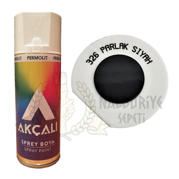 Akçalı Akrilik Sprey Boya PARLAK SİYAH 400 ml - RAL9005 - 326 ürün görseli 1