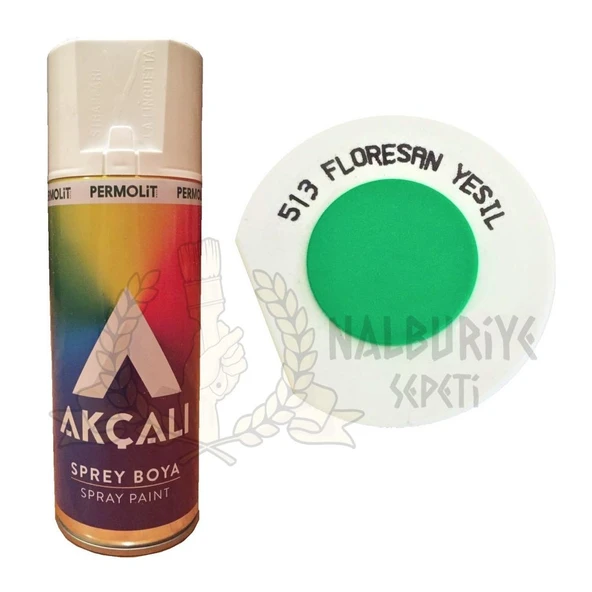 Akçalı Akrilik Sprey Boya FLORESAN YEŞİL 400 ml - 513 ürün görseli 1