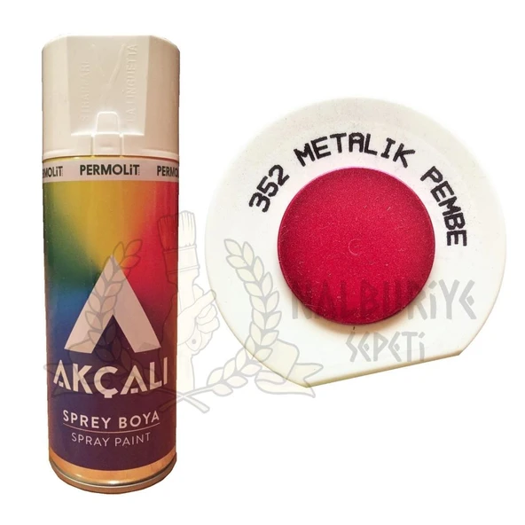Akçalı Akrilik Sprey Boya METALİK PEMBE (Simli) 400 ml - 352 ürün görseli 1