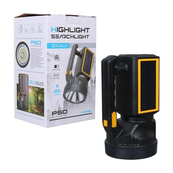 Powermaster MX-W5192-P50 Solar Şarjlı Işıldak - Resim 4