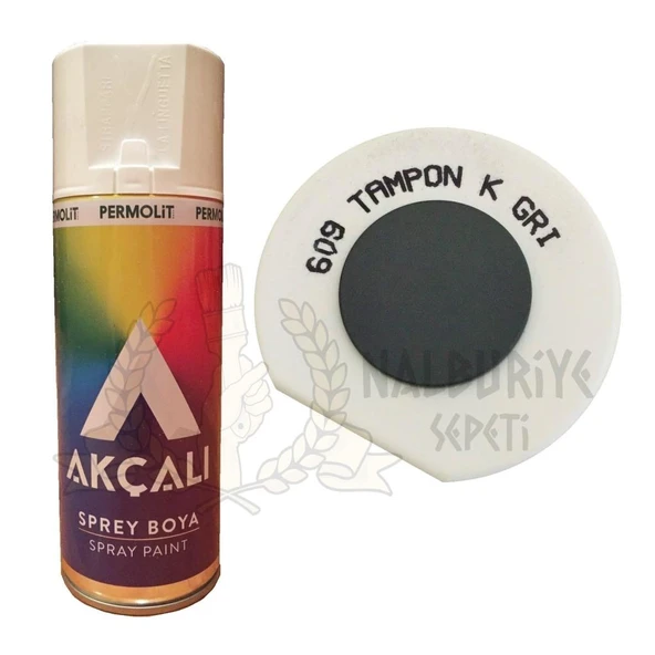 Akçalı Akrilik Sprey Boya TAMPON KOYU GRİ 400 ml - 609 ürün görseli 1