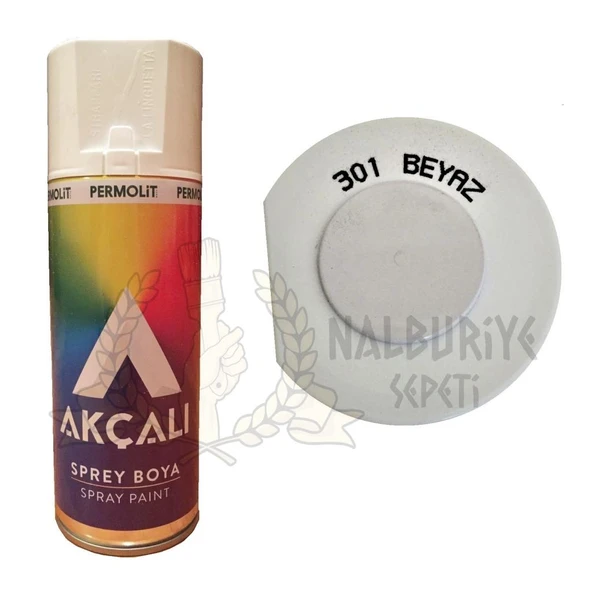 Akçalı Akrilik Sprey Boya PARLAK BEYAZ 400 ml - 301 ürün görseli 1