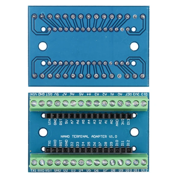 Arduino Nano Terminal Adapter V1.0 (Klemens Genişletme Modülü) ürün görseli 1