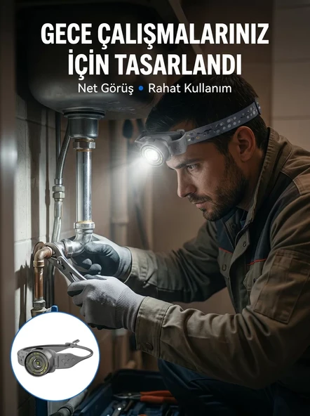 Yüksek Parlaklıklı LED Kafa Feneri Gece Çalışmaları İçin Yüksek Parlaklıklı ürün görseli 1