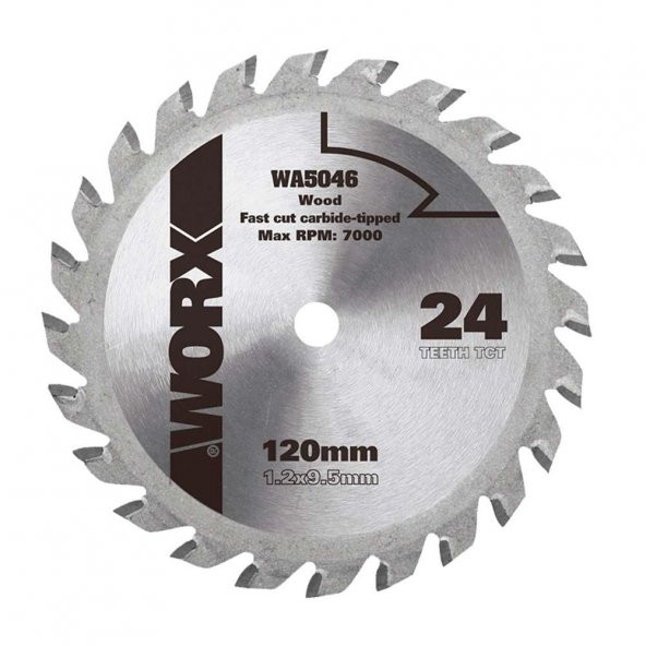 WORX WA5046 120x9,5mm Ahşap Kesme Elmas, Daire Testere Bıçağı ürün görseli 1
