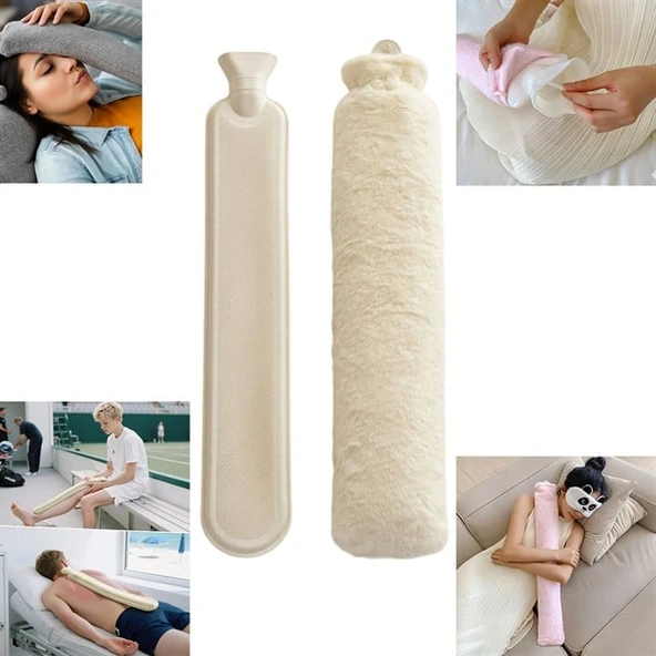 Sunup SN-29910 Peluş Kılıflı Yumuşak Dokulu Uzun 76 Cm 2500 Ml Kapasiteli Sıcak Su Torbası ürün görseli 1