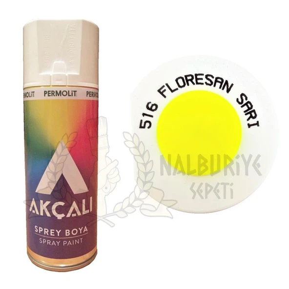 Akçalı Akrilik Sprey Boya FLORESAN SARI 400 ml - 516 ürün görseli 1