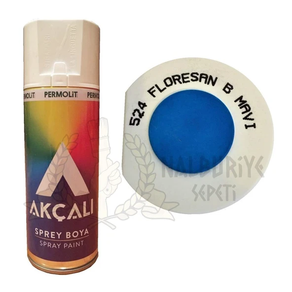 Akçalı Akrilik Sprey Boya FLORESAN BONCUK MAVİ 400 ml - 524 ürün görseli 1