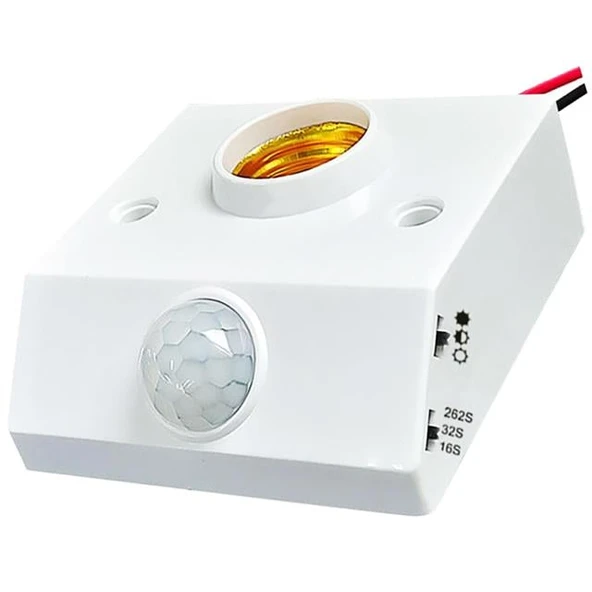 Ledx DY-102 Abs 360 PIR Hareket Sensörlü E27 Duy Aparatı - Resim 3