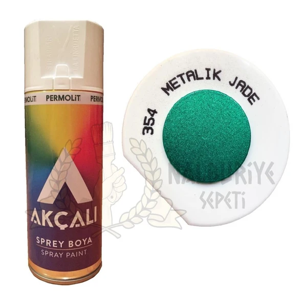 Akçalı Akrilik Sprey Boya METALİK JADE YEŞİL (Simli) 400 ml - 354 ürün görseli 1