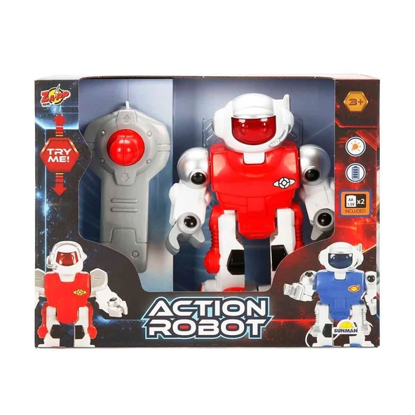 6534 SUN-SABC-ZAP-KK MİNİ ACTION ROBOT IŞIKLI 2A - Resim 6