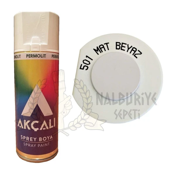 Akçalı Akrilik Sprey Boya MAT BEYAZ 400 ml - 501 ürün görseli 1