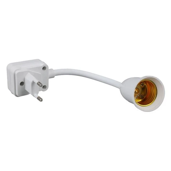 Ledx DY-105 Prizi E27 Duya Dünüştürücü Açma Kapama Anahtarlı Oynar Başlıklı Duy ürün görseli 1