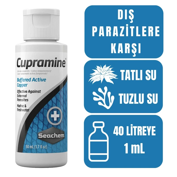 Seachem Cupramine 50 Ml Dış Parazit İlacı - Resim 2