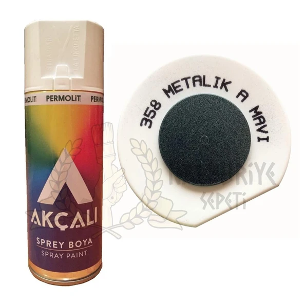Akçalı Akrilik Sprey Boya METALİK AÇIK MAVİ (Simli) 400 ml - 358 ürün görseli 1