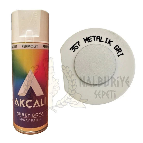 Akçalı Akrilik Sprey Boya METALİK GRİ (Simli) 400 ml - 357 ürün görseli 1