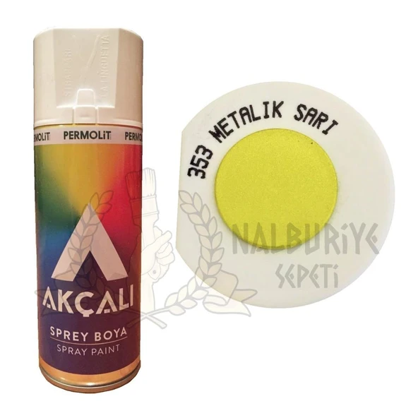 Akçalı Akrilik Sprey Boya METALİK SARI (Simli) 400 ml - 353 ürün görseli 1