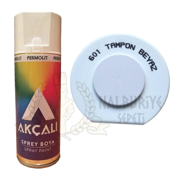 Akçalı Akrilik Sprey Boya TAMPON BEYAZ 400 ml - 601 ürün görseli 1