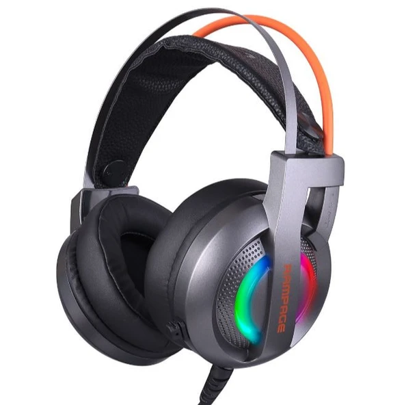 Rampage Tornado RM-X7 RGB 7.1 USB Kablolu Kulak Üstü Oyuncu Kulaklığı ürün görseli 1