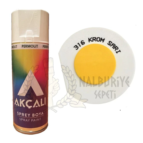 Akçalı Akrilik Sprey Boya KROM SARI 400 ml - 316 ürün görseli 1