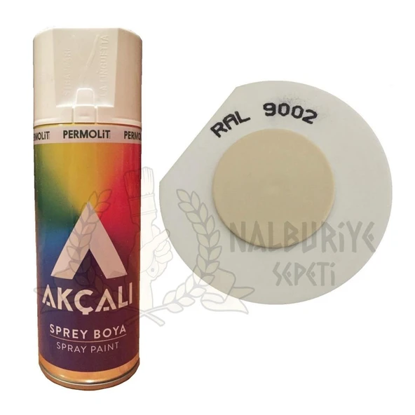 Akçalı Akrilik Sprey Boya GRİ BEYAZ 400 ml - RAL9002 ürün görseli 1