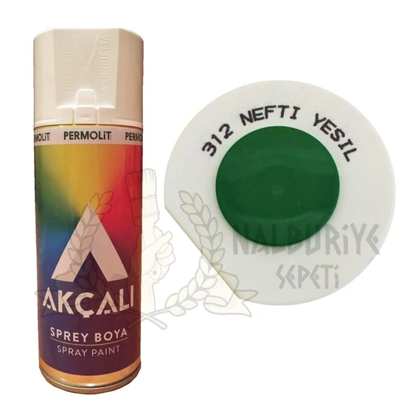 Akçalı Akrilik Sprey Boya NEFTİ YEŞİL 400 ml - RAL6002 - 312 ürün görseli 1